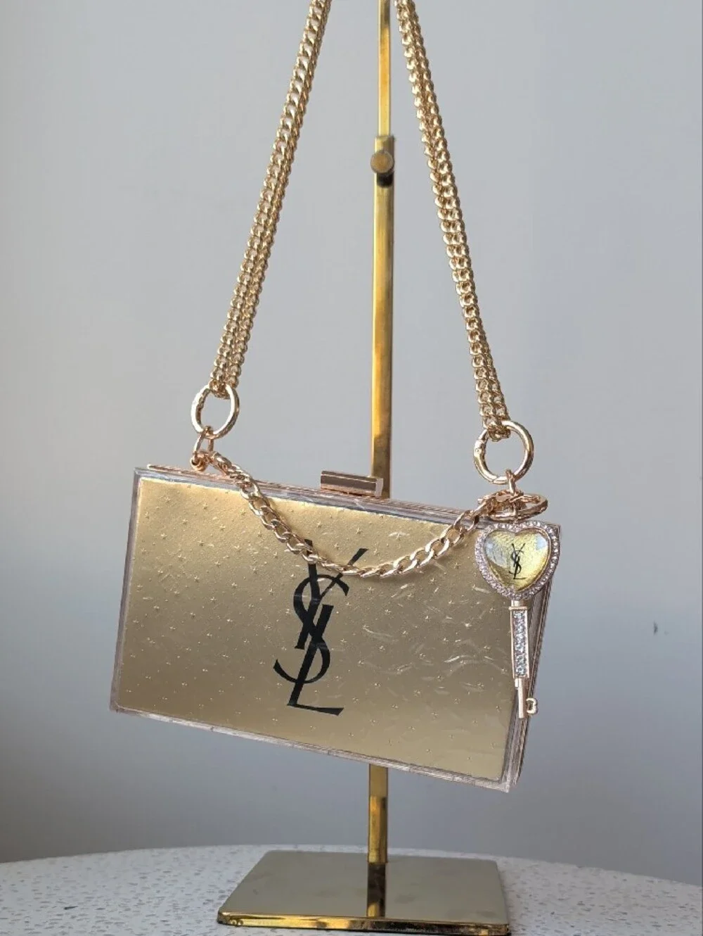 Upcycled YSL Gold Box Clutch & Luxury Gift Set